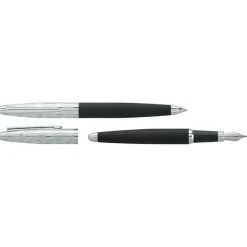Parure bille + plume HECHTER PARIS "Alliance Quadrillage" coloris noir