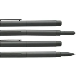 Parure Plume + roller HECHTER PARIS "Silhouette Métallique" coloris gris foncé métallisé