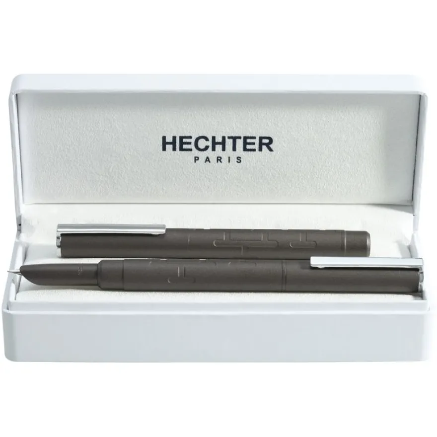 Parure plume + roller HECHTER PARIS "Silhouette Milky Way" coloris gun métallisé