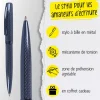 Parure plume/bille Eleganza Diamond Night avec étui cuir