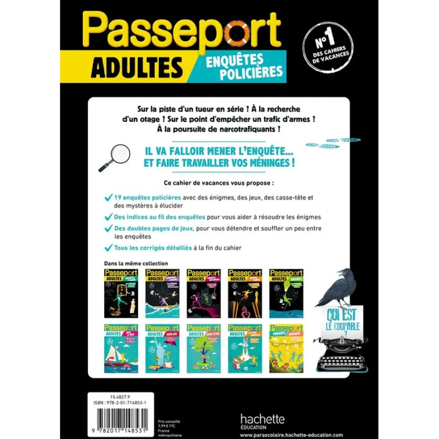 Passeport Adultes - Enquêtes policières - Cahier de vacances