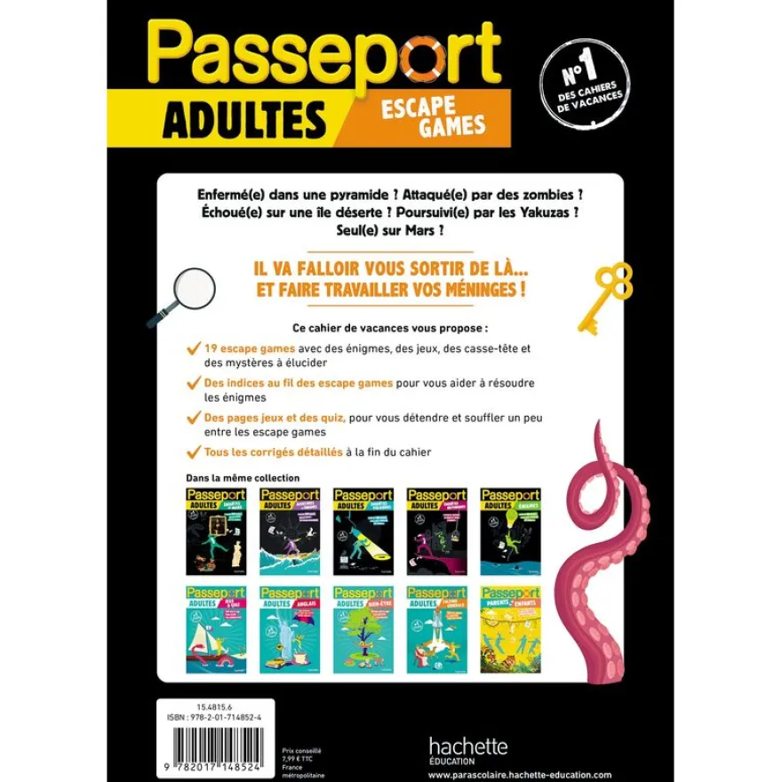 Passeport Adultes - Escape Game - Cahier de vacances