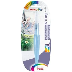 Pentel – Pinceau à réservoir d’eau – Pointe moyenne - bleu