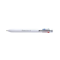 Pentel iZee - Stylo à bille 4 couleurs corps blanc - noir, rouge, bleu, vert - 0,7 mm