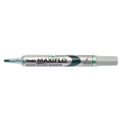 Pentel MAXIFLO - Brosse magnétique et 4 Marqueurs MAXIFLO - pointe ogive moyenne - couleurs assorties