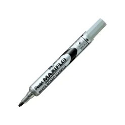Pentel MAXIFLO - Pack de 12 marqueurs effaçables - pointe ogive - noir