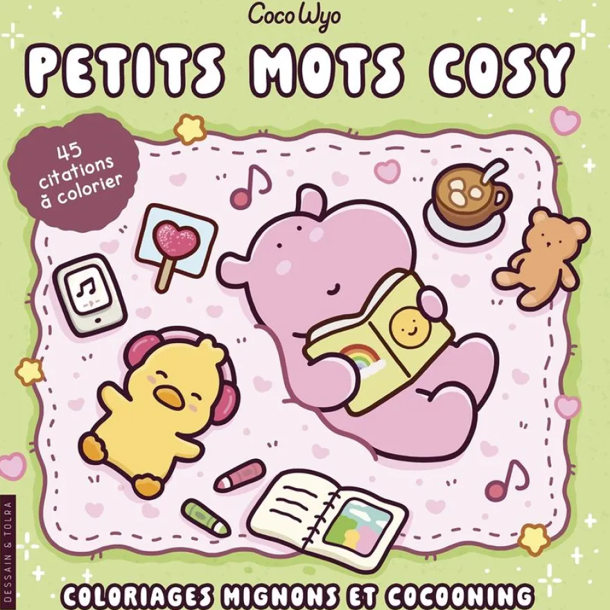 Petits mots cosy - Coco Wyo - Coloriages mignons et cocooning - Cosy colo