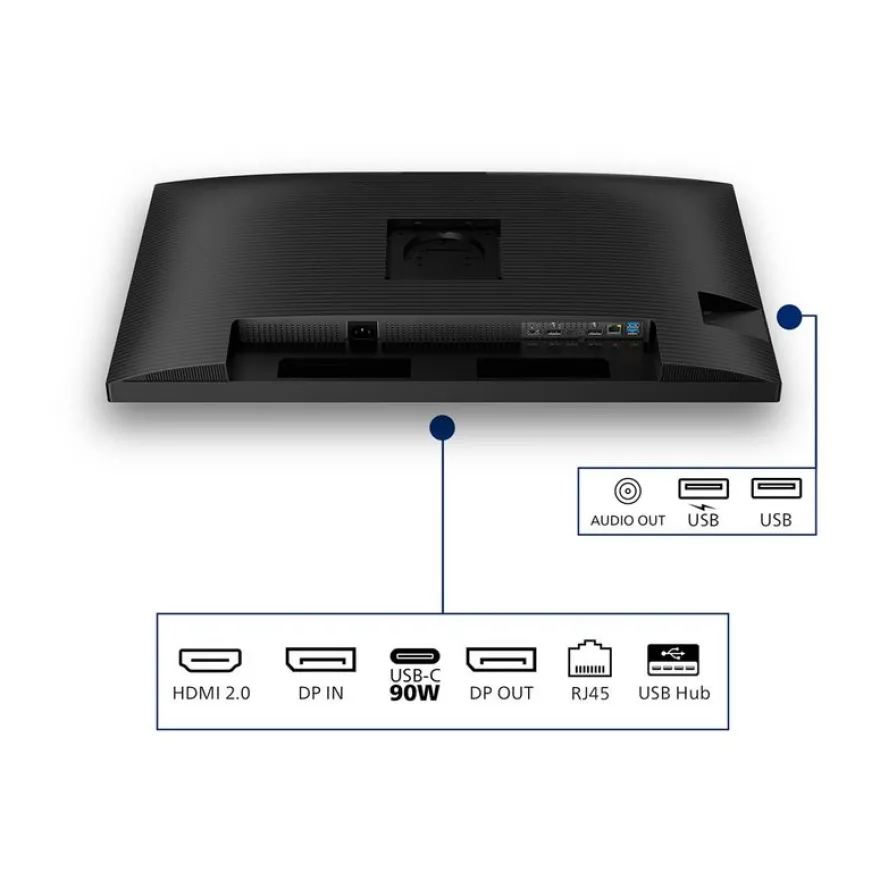 Philips 32B2U3601 - Écran LED 32" - 2560 x 1440 QHD - HDMI, DisplayPort, USB-C - haut-parleurs