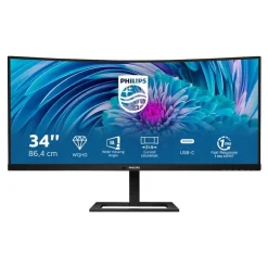 Philips E-line 346E2CUAE - Écran LED incurvé -34" - 3440 x 1440 UWQHD - HDMI, DisplayPort, USB-C - noir texturé