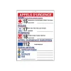 Pickup - Affiche de sécurité : Appels d'urgence - 22,5 x 30 cm