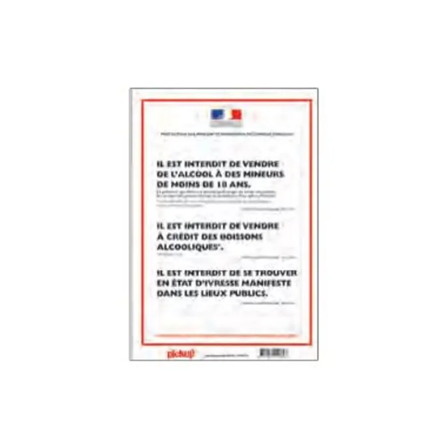 Pickup - Panneau d'affichage - Protection des mineurs Annexe 2
