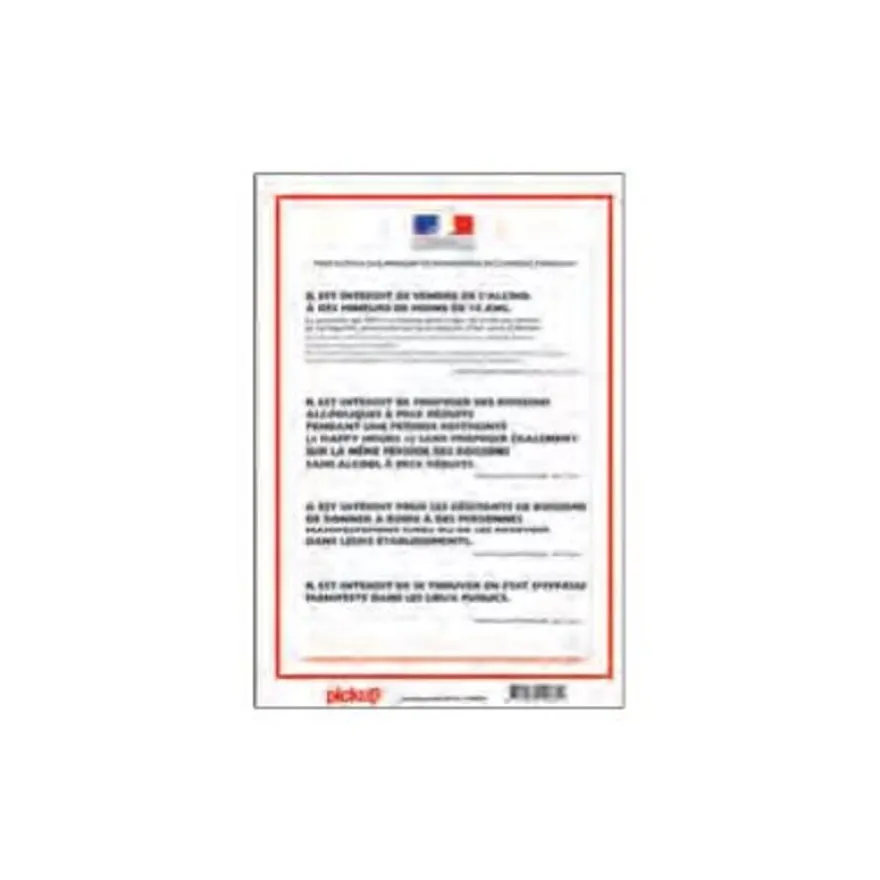 Pickup - Panneau d'affichage - Protection des mineurs Annexe 1