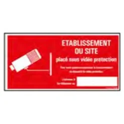Pickup - Panneau de signalisation - 300 x 150 mm - Sous vidéo protection