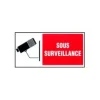 Pickup - Panneau de signalisation - 300 x 150 mm - Sous surveillance