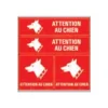 Pickup - Pictogramme - Attention au chien - 4 autocollants 150 x 150 mm