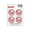 Pickup - Pictogramme - Interdit de fumer - 4 autocollants