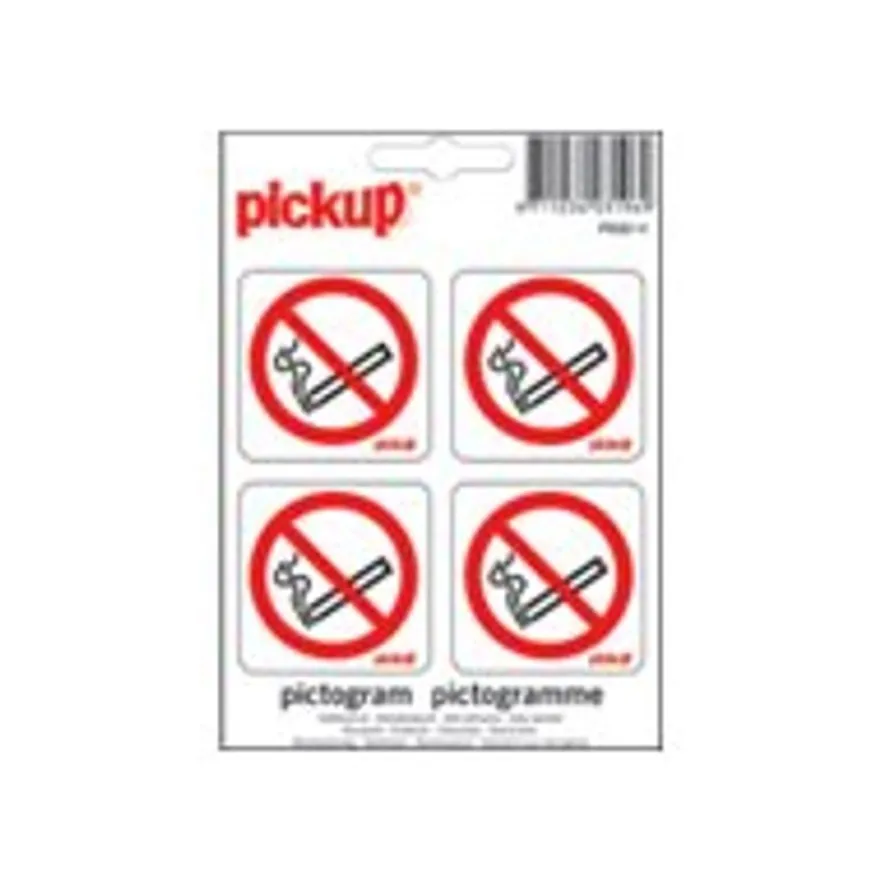 Pickup - Pictogramme - Interdit de fumer - 4 autocollants