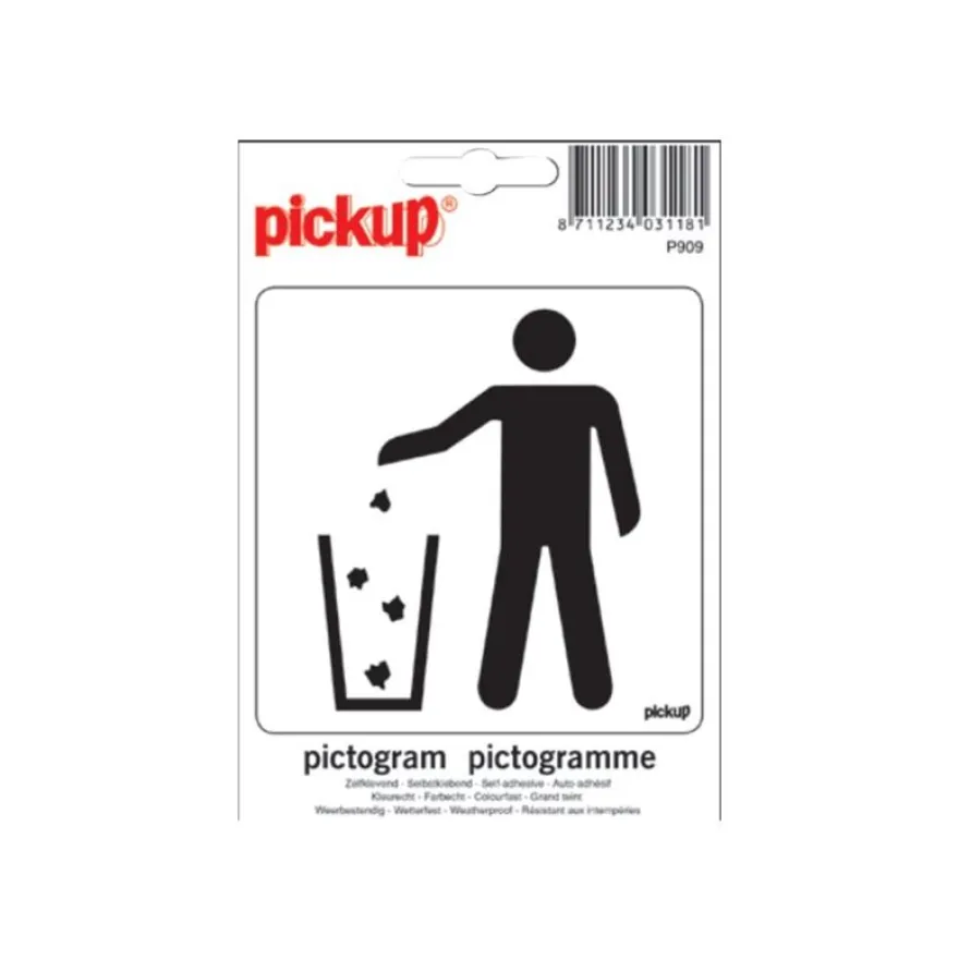 Pickup - Pictogramme - Poubelle - 100 mm