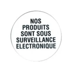 Pickup - Pictogramme rond - Nos produits sont sous surveillance éléctronique - 200 mm