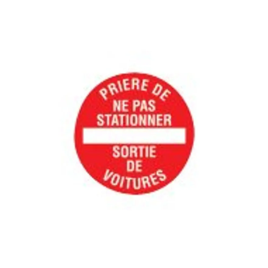 Pickup - Pictogramme rond - Stationnement interdit/sortie de voiture - 200 mm