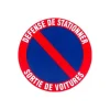 Pickup - Pictogramme rond - Défense de stationner / sortie de voitures - 180 mm