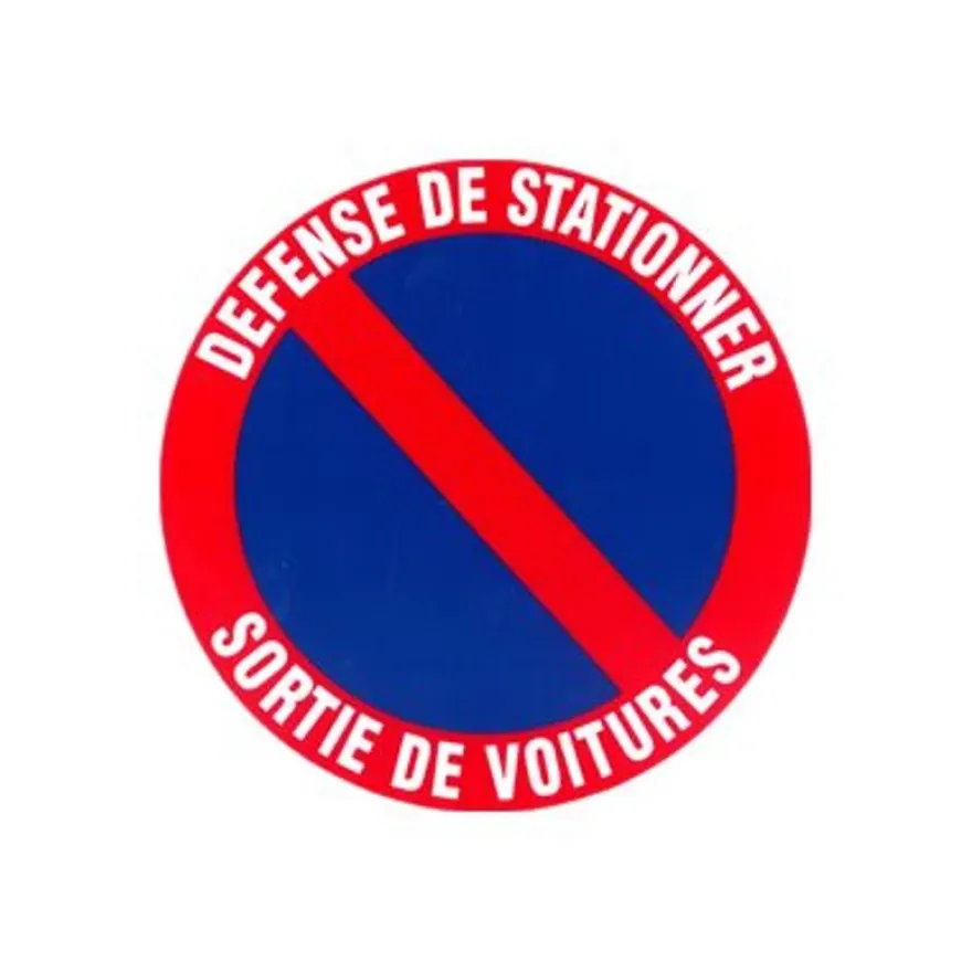 Pickup - Pictogramme rond - Défense de stationner / sortie de voitures - 180 mm
