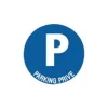 Pickup - Pictogramme rond - Parking privé - 300 mm