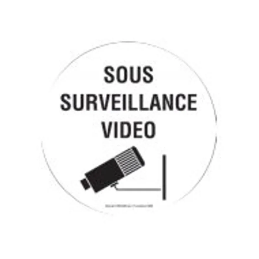 Pickup - Pictogramme rond - Magasin sous surveillance vidéo - 200 mm