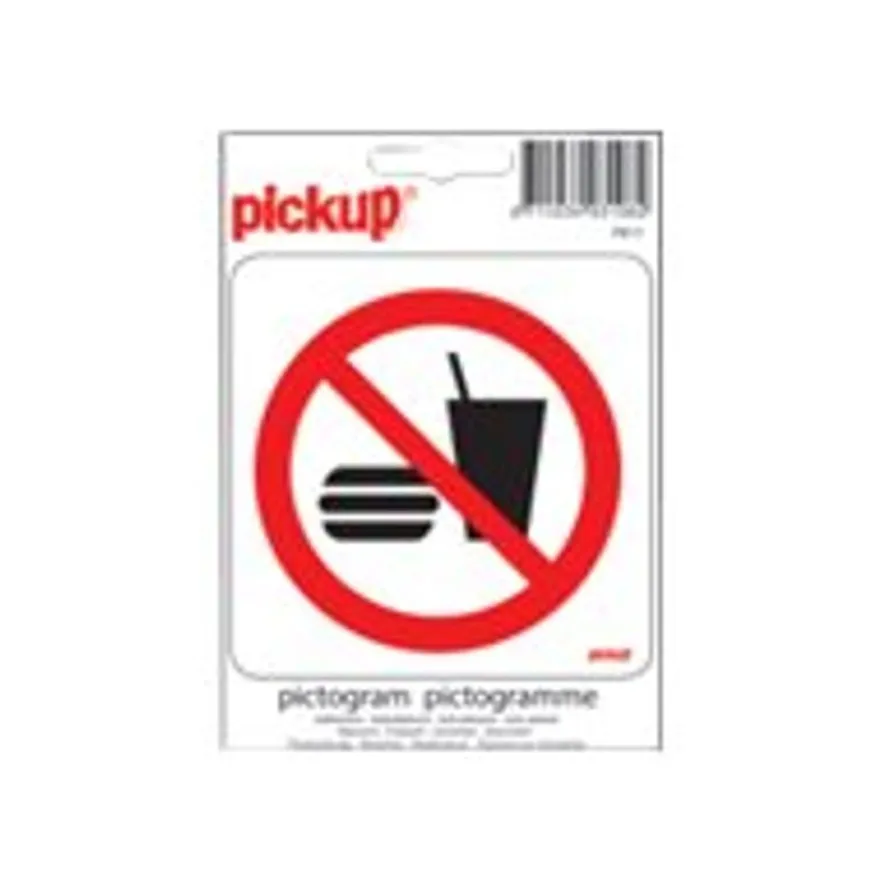 Pickup - Pictogramme rond - Nourriture / boissons interdites - 100 mm