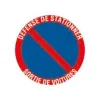Pickup - Pictogramme rond - Défense de stationner / sortie de voitures - 200 x 200 mm
