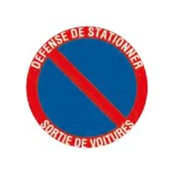 Pickup - Pictogramme rond - Défense de stationner / sortie de voitures - 200 x 200 mm