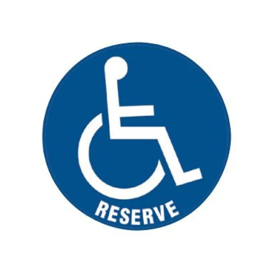 Pickup - Pictogramme rond - Réservé handicapés - 300 mm