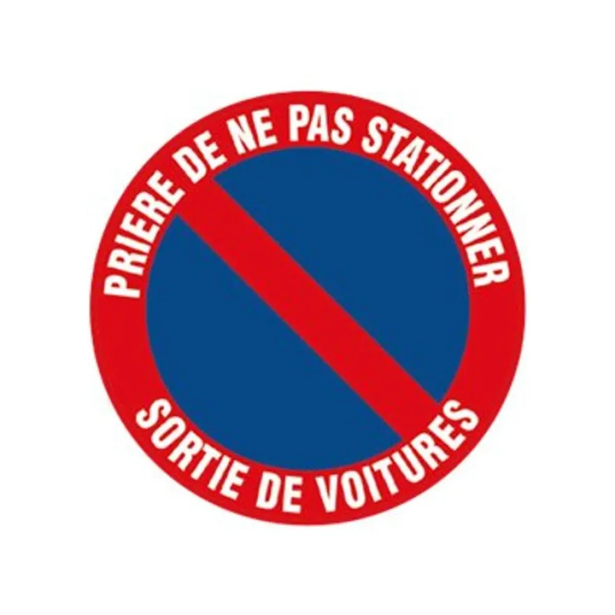 Pickup - Pictogramme rond - Défense de stationner / sortie de voitures - 300 mm