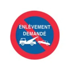 Pickup - Pictogramme rond - Pas de parking-Enlèvement demandé - 300 mm