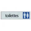 Pickup - Plaque de signalisation - 165 x 44 mm - WC hommes / femmes