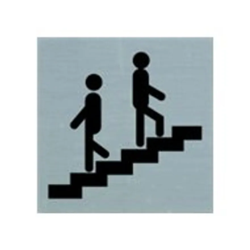 Pickup - Plaque de signalisation - 80 x 80 mm - autocollant - escaliers