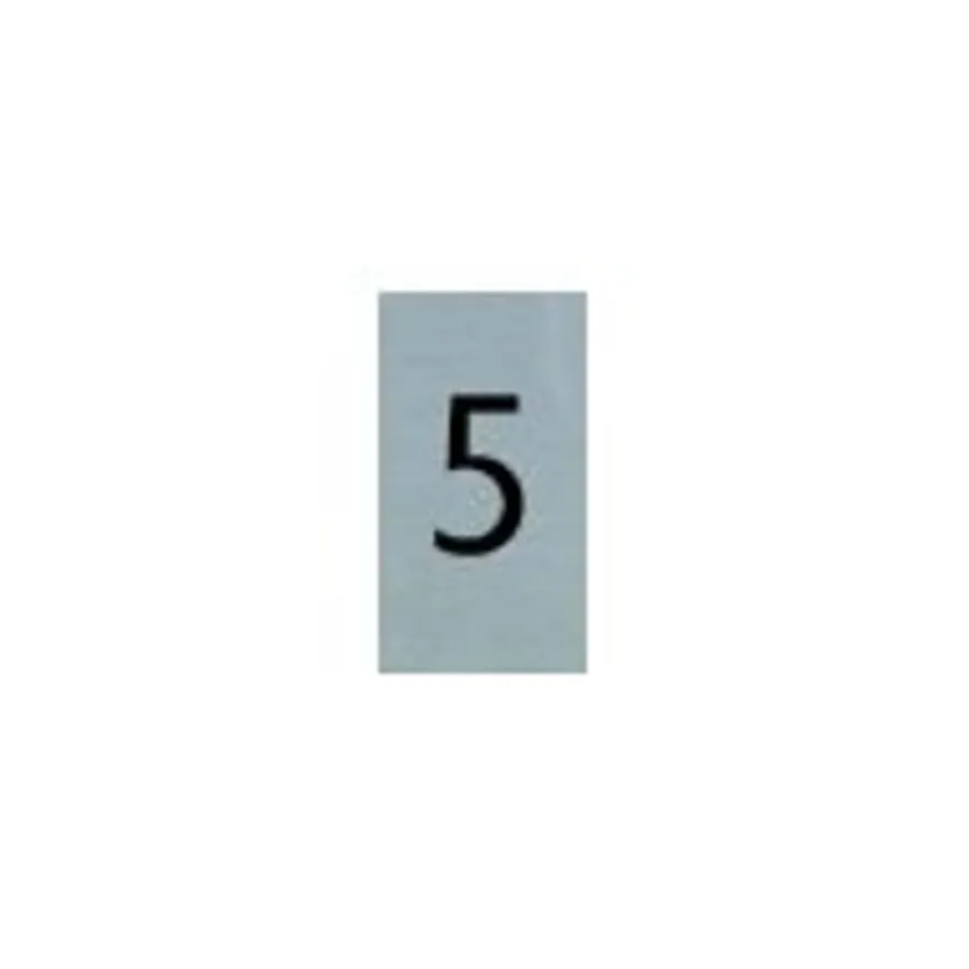 Pickup - Plaque de signalisation - 25 x 44 mm - autocollant - chiffre 5