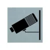 Pickup - Plaque de signalisation - 80 x 80 mm - autocollant - surveillance / camera in use