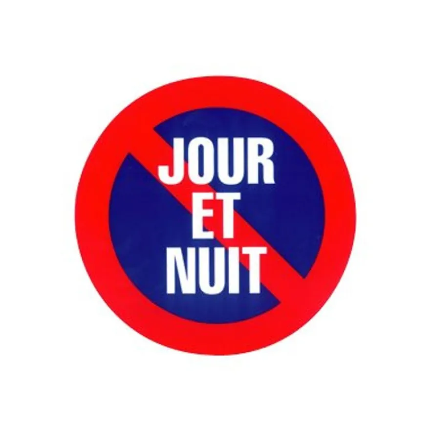 Pickup - Plaque de signalisation ronde - 180 mm (diamêtre) - stationnement interdit à tout moment