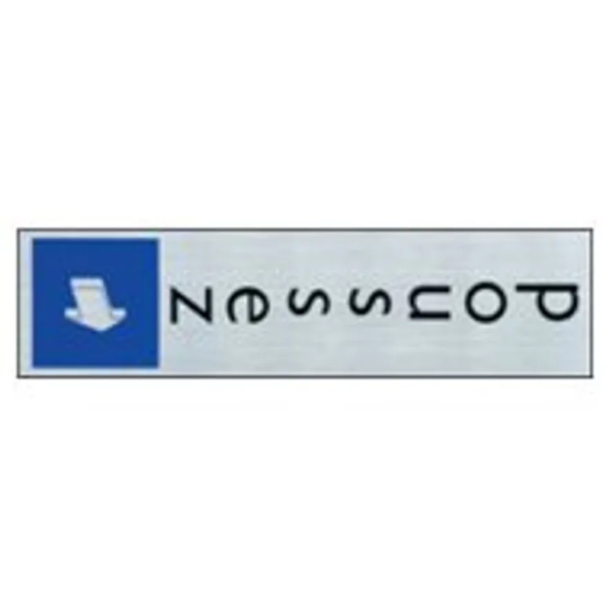 Pickup - Plaque de signalisation - 165 x 44 mm - poussez (vertical)