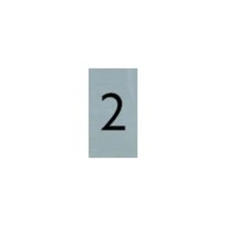Pickup - Plaque de signalisation - 25 x 44 mm - autocollant - chiffre 2