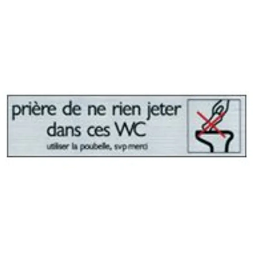 Pickup - Plaque de signalisation - 165 x 44 mm - prière de ne rien jeter