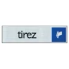 Pickup - Plaque de signalisation - 165 x 44 mm - tirez (horizontal)