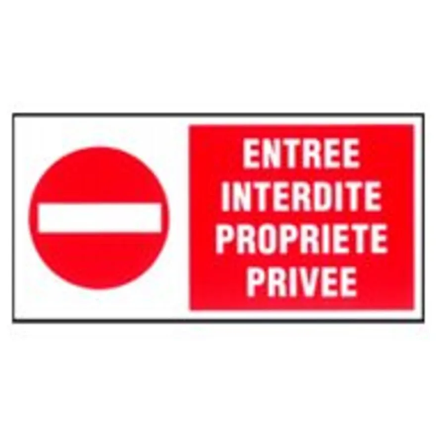Pickup - Plaque de signalisation - 300 x 150 mm - entrée interdite