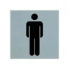 Pickup - Plaque de signalisation - 80 x 80 mm - autocollant - toilettes pour hommes