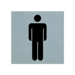 Pickup - Plaque de signalisation - 80 x 80 mm - autocollant - toilettes pour hommes