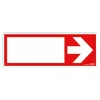 Pickup - Plaque de signalisation - 330 x 120 mm - flèche rouge