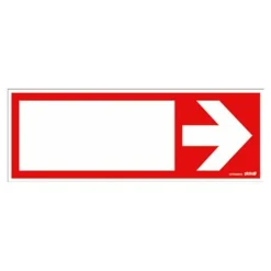 Pickup - Plaque de signalisation - 330 x 120 mm - flèche rouge