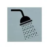 Pickup - Plaque de signalisation - 80 x 80 mm - autocollant - douche