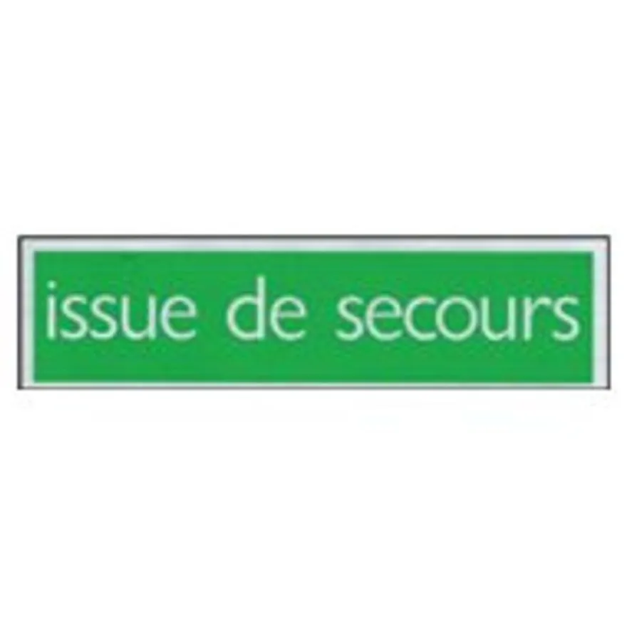 Pickup - Plaque de signalisation - 165 x 44 mm - issue de secours